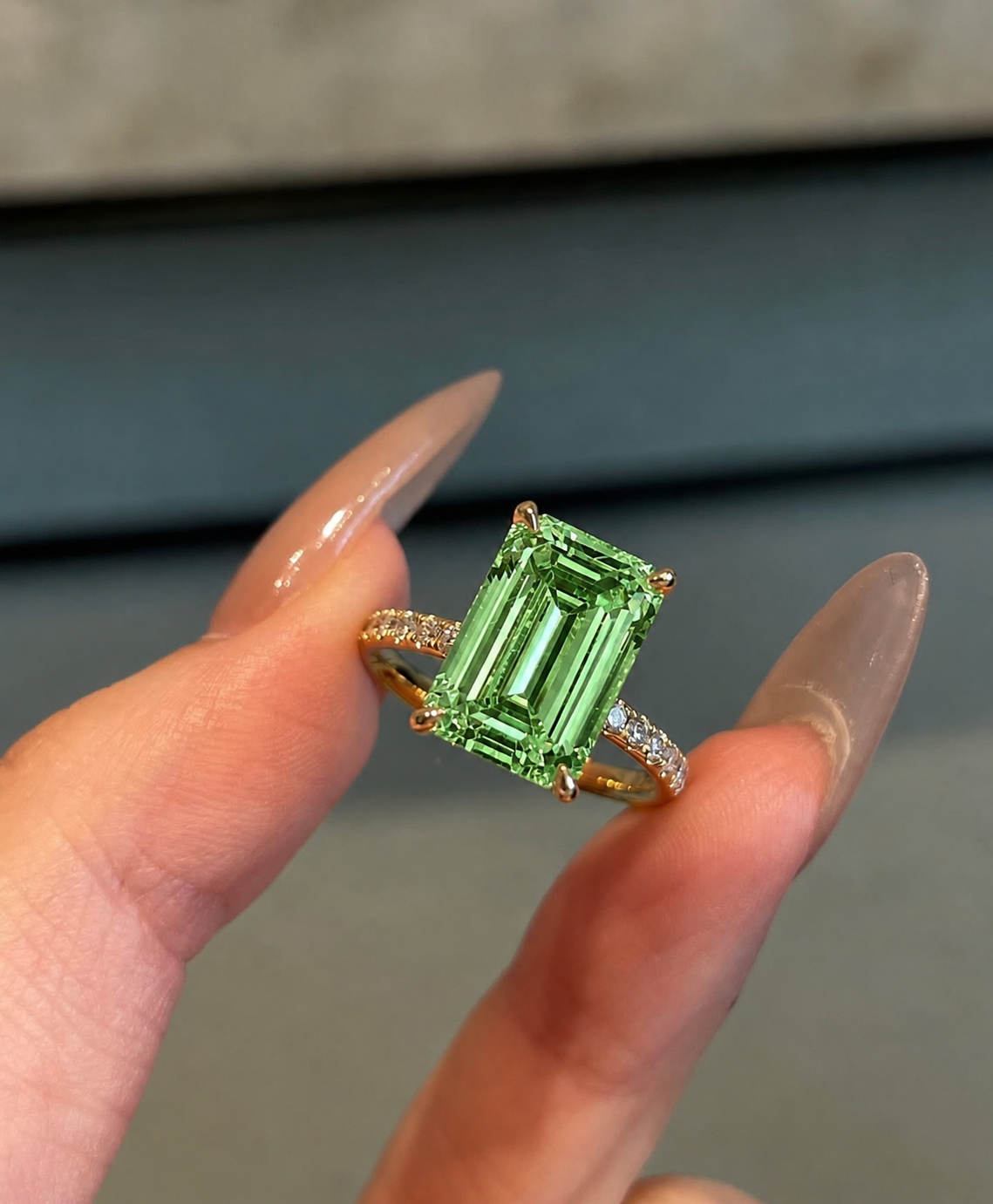 The Emerald Prestige™ Collection | 4 Carat Emerald Cut Lab Grown Diamond Ring