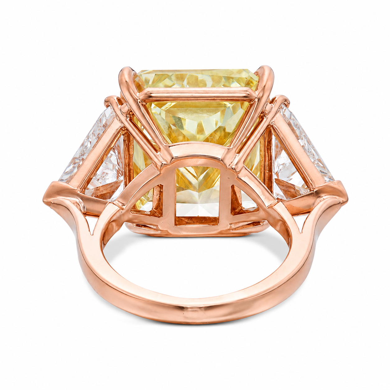 The Imperial Canary™ | 10 Carat Total Weight Fancy Yellow Lab Grown Diamond Engagement Ring | 8 Carat Center | 14K Rose Gold | IGI Certified | Limited Edition 1 of 34