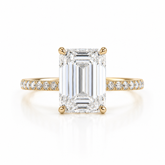 The Emerald Prestige™ Collection | 4 Carat Emerald Cut Lab Grown Diamond Ring