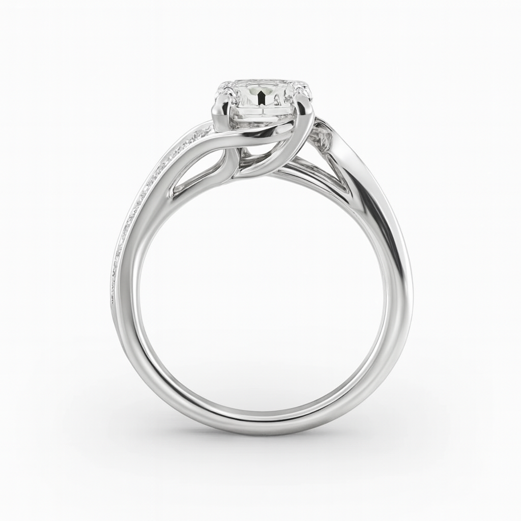 1.30 Carat Lab Grown Diamond Ring in 18k Yellow Gold