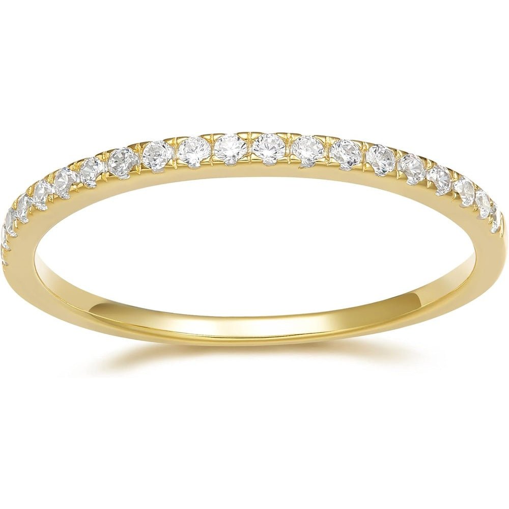 925 Sterling Silver Wedding Band lab grown diamond Half Eternity Stackable Engagement Ring Size 3 - 13 - Future Jewelry