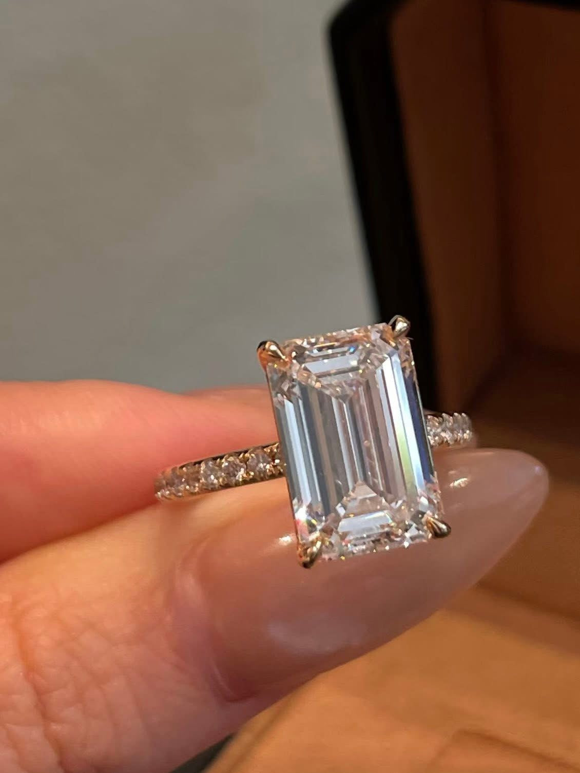The Emerald Prestige™ Collection | 4 Carat Emerald Cut Lab Grown Diamond Ring