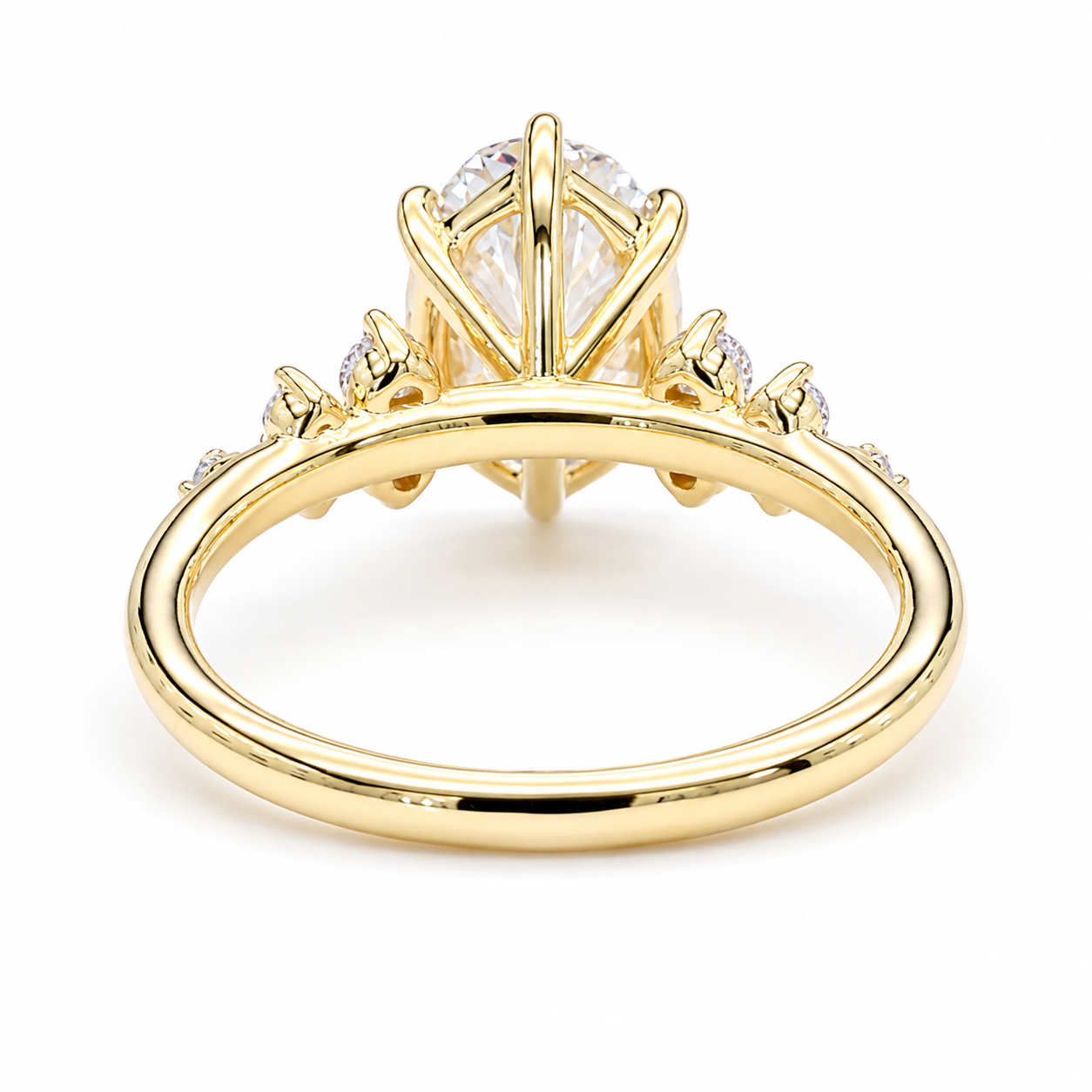 3 Carat Oval Lab Grown Diamond Ring in 14K Yellow Gold | 3.60 CTW | IGI Certified | Future Jewelry Certified