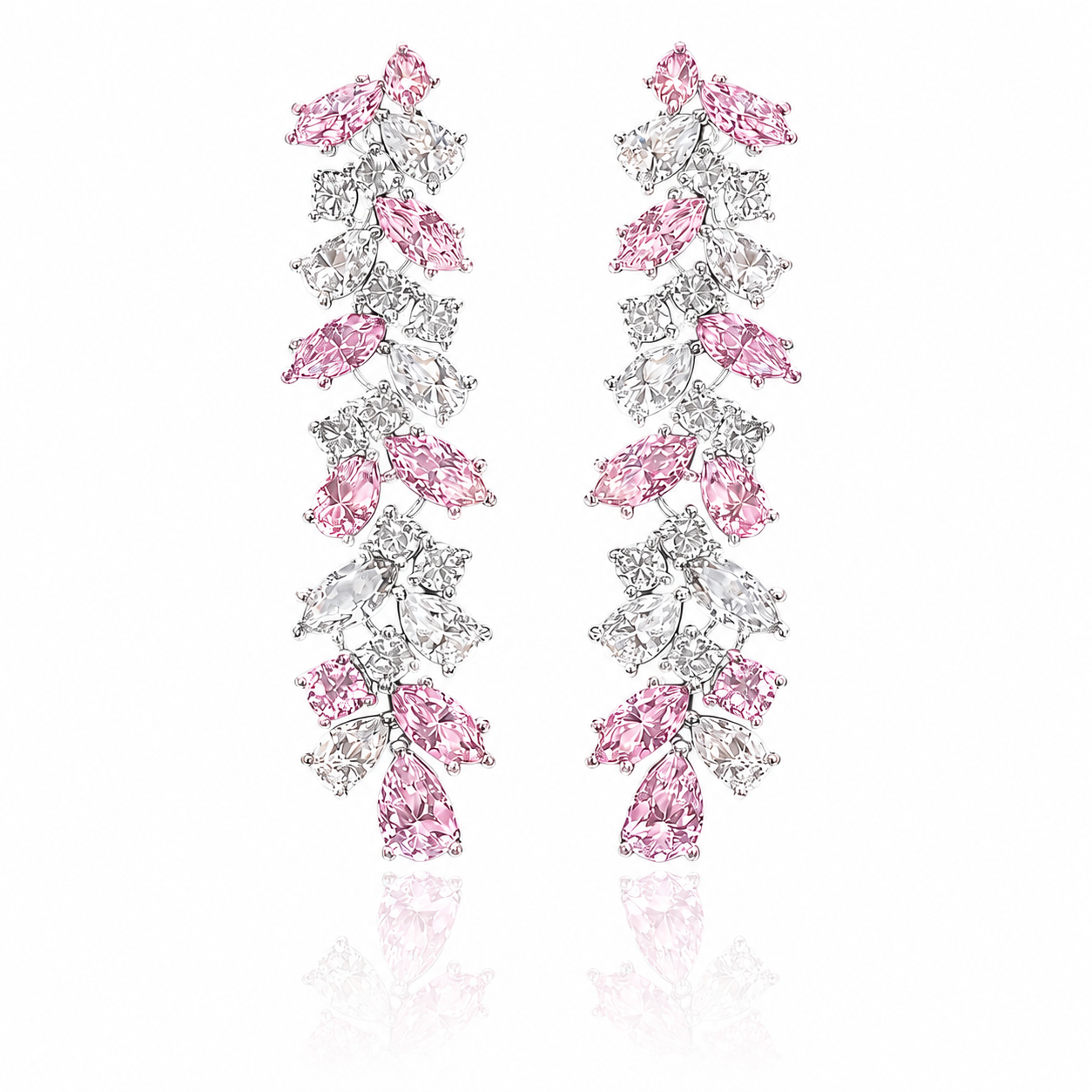 The Imperial Mirage Earrings – 10 Carat LG Diamond Earrings in 14K White Gold – Only 300 Ever Made