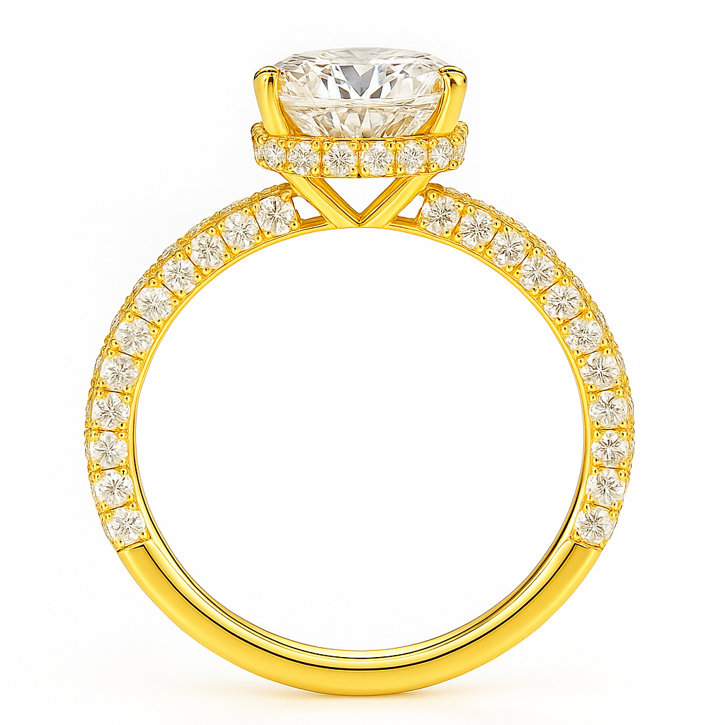 4.75 Carat Lab Diamond Engagement Ring in 14K White Gold