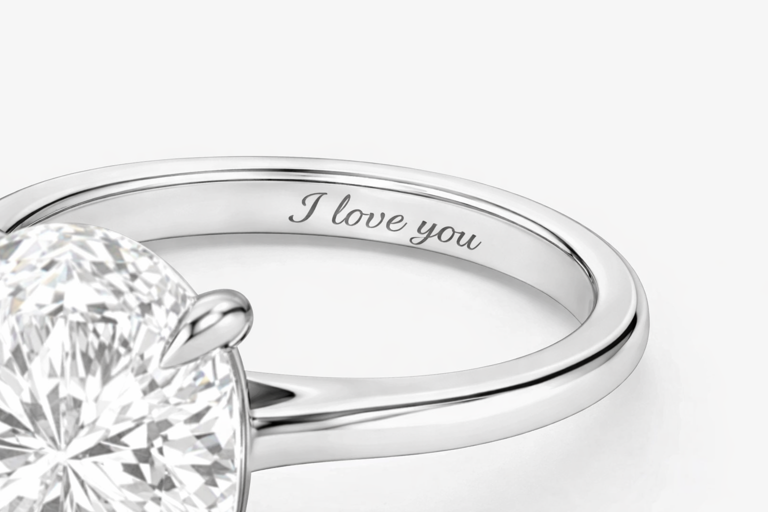 4 Carat Oval Lab Grown Diamond Hidden Halo Engagement Ring, 14K Yellow Gold - Future Jewelry