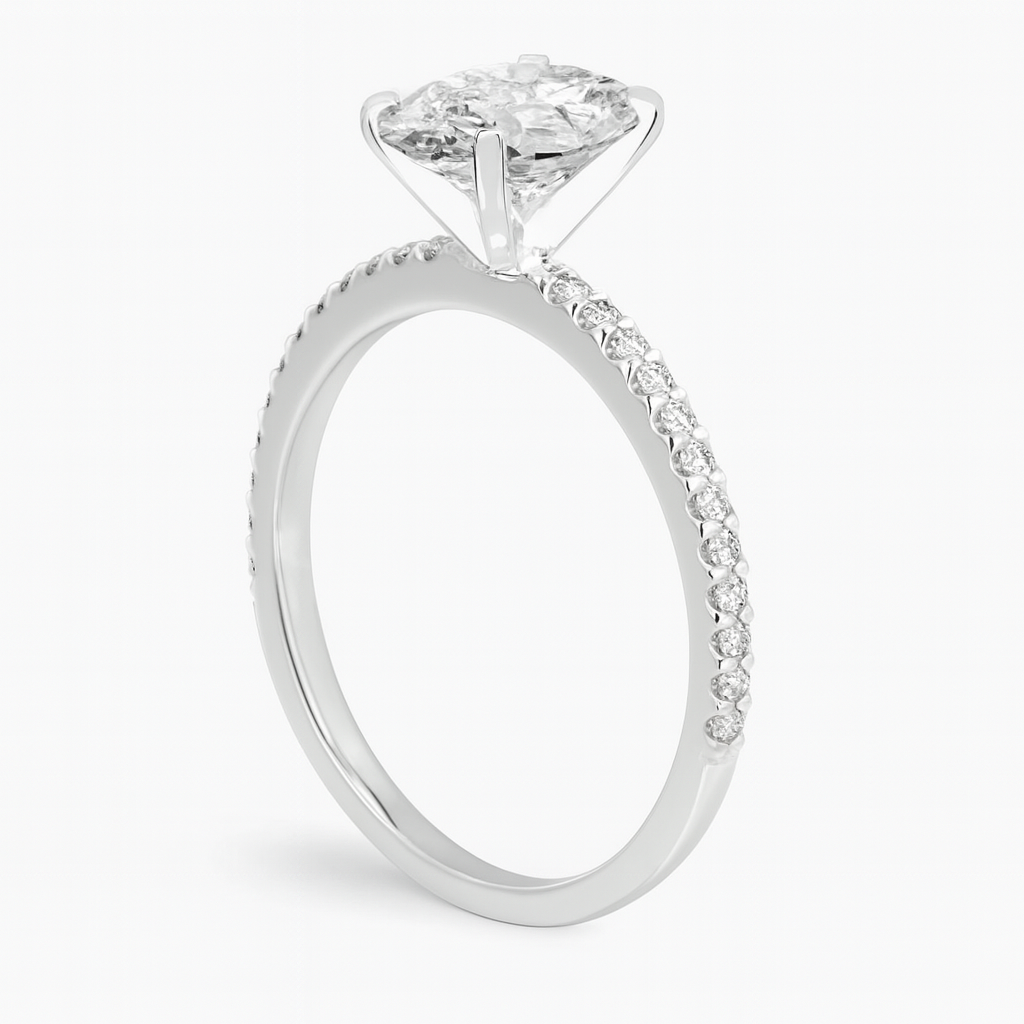 1.25 Carat Oval Lab Grown Diamond Ring IGI 18K Yellow Gold Future Jewelry