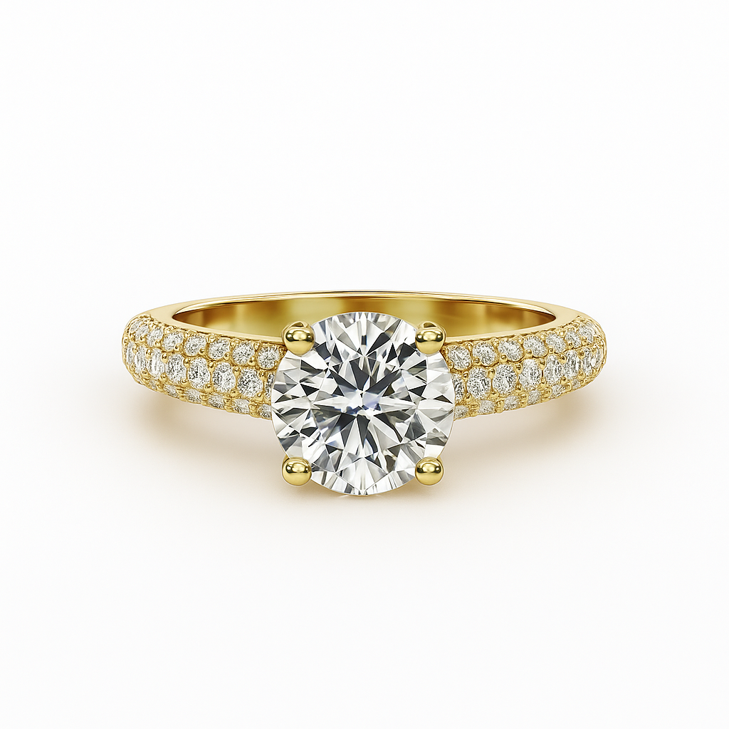 2.1 Carat Round Lab Diamond Ring 18K White Gold Future Jewelry