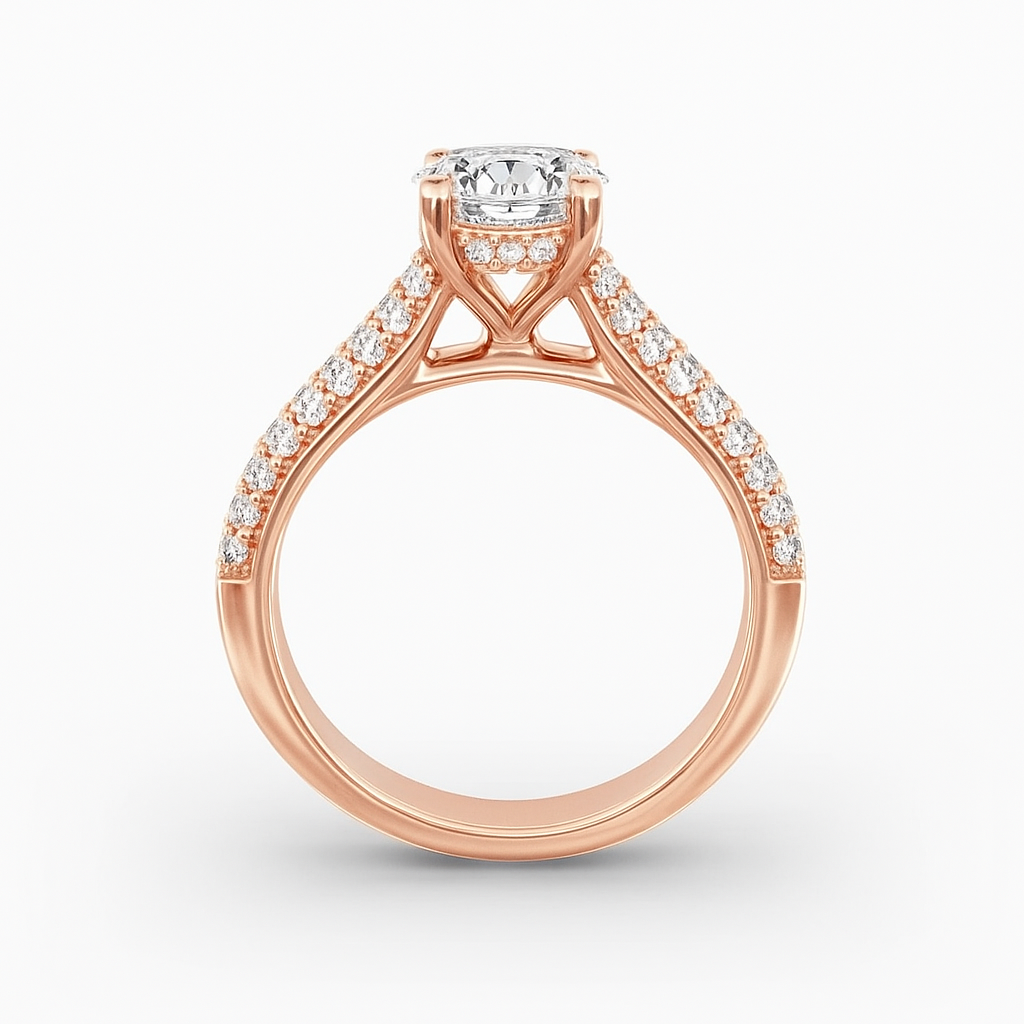 2.1 Carat Round Lab Diamond Ring 18K White Gold Future Jewelry