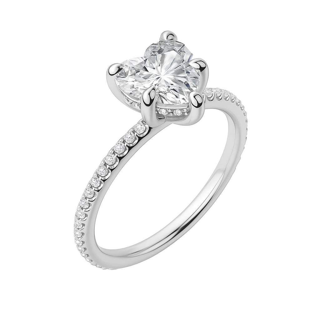 1 Carat Lab Diamond Ring In White Gold made by Future Jewelry