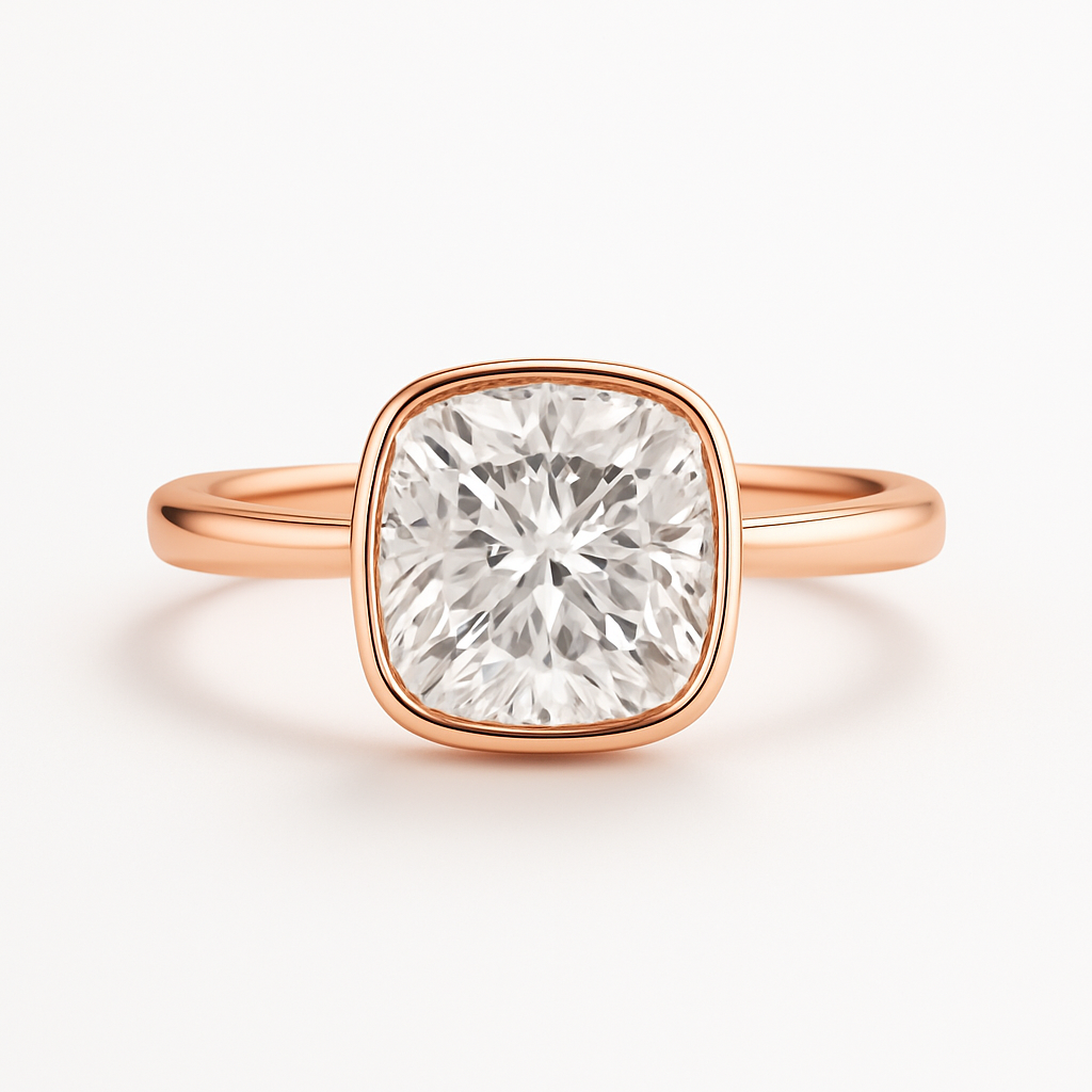 3.65 Carat LabDiamond Engagement Ring in 14K White Gold