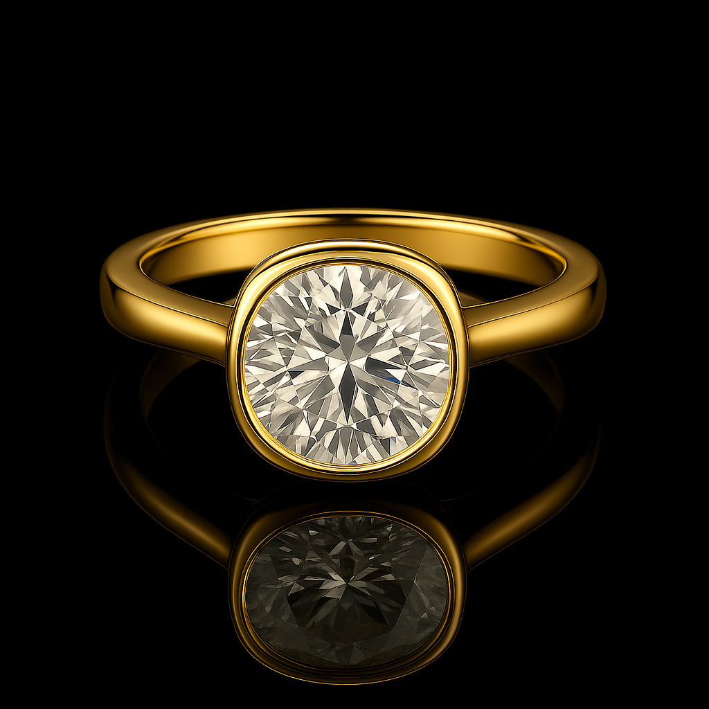 3.65 Carat LabDiamond Engagement Ring in 14K White Gold