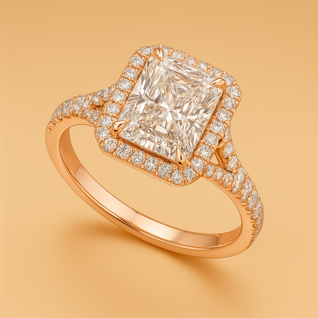 3.6 Carat Lab Diamond Engagement Ring in 14K White Gold