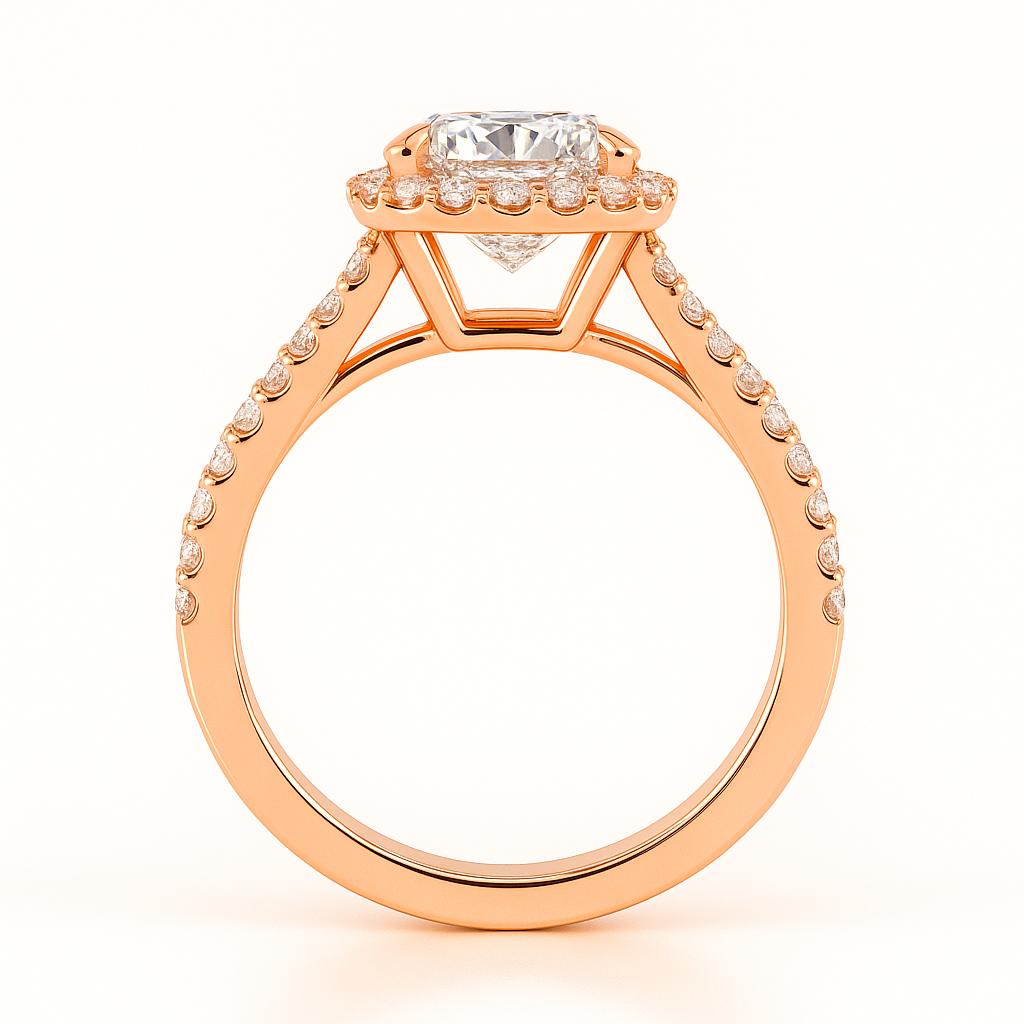 3.6 Carat Lab Diamond Engagement Ring in 14K White Gold