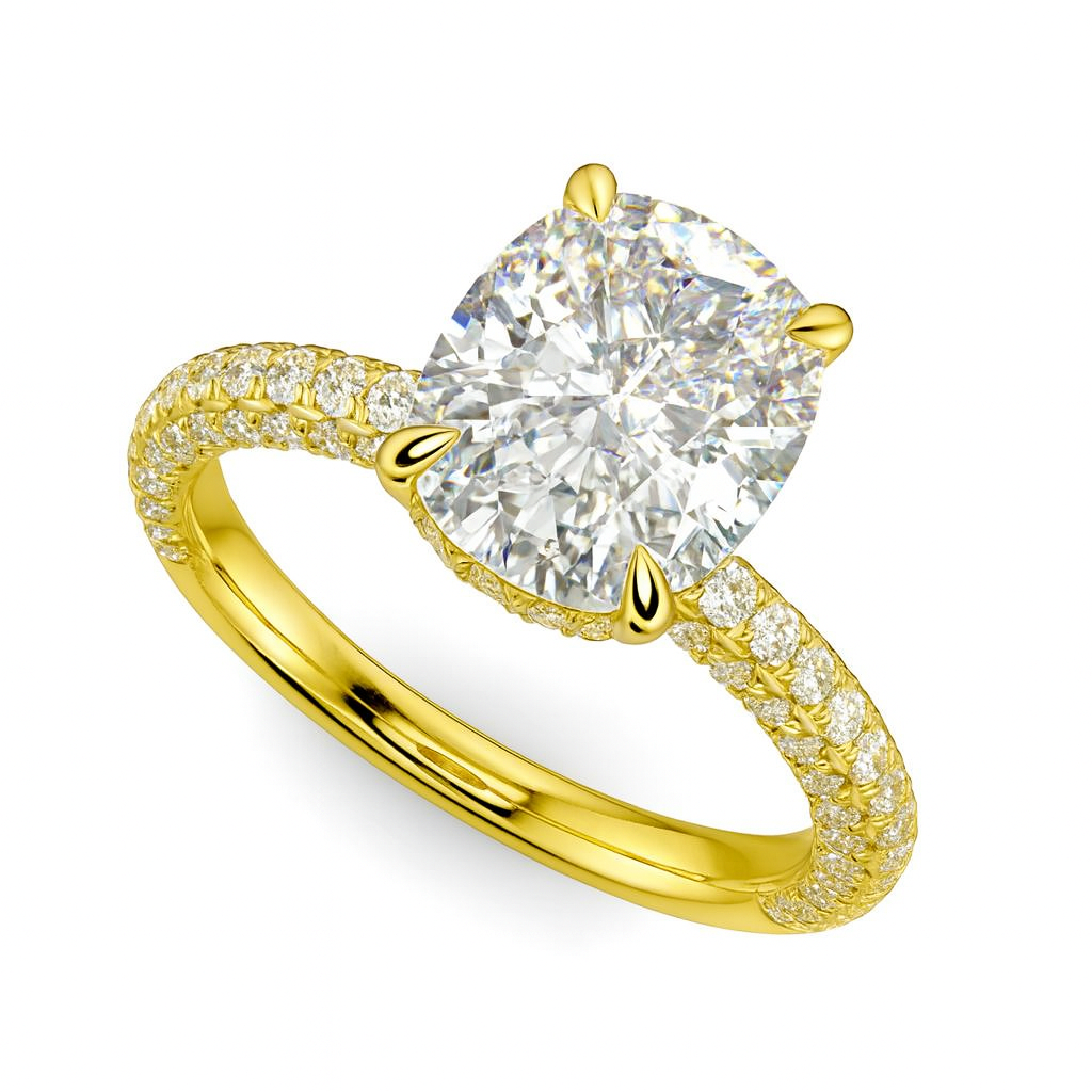 4.75 Carat Lab Diamond Engagement Ring in 14K White Gold