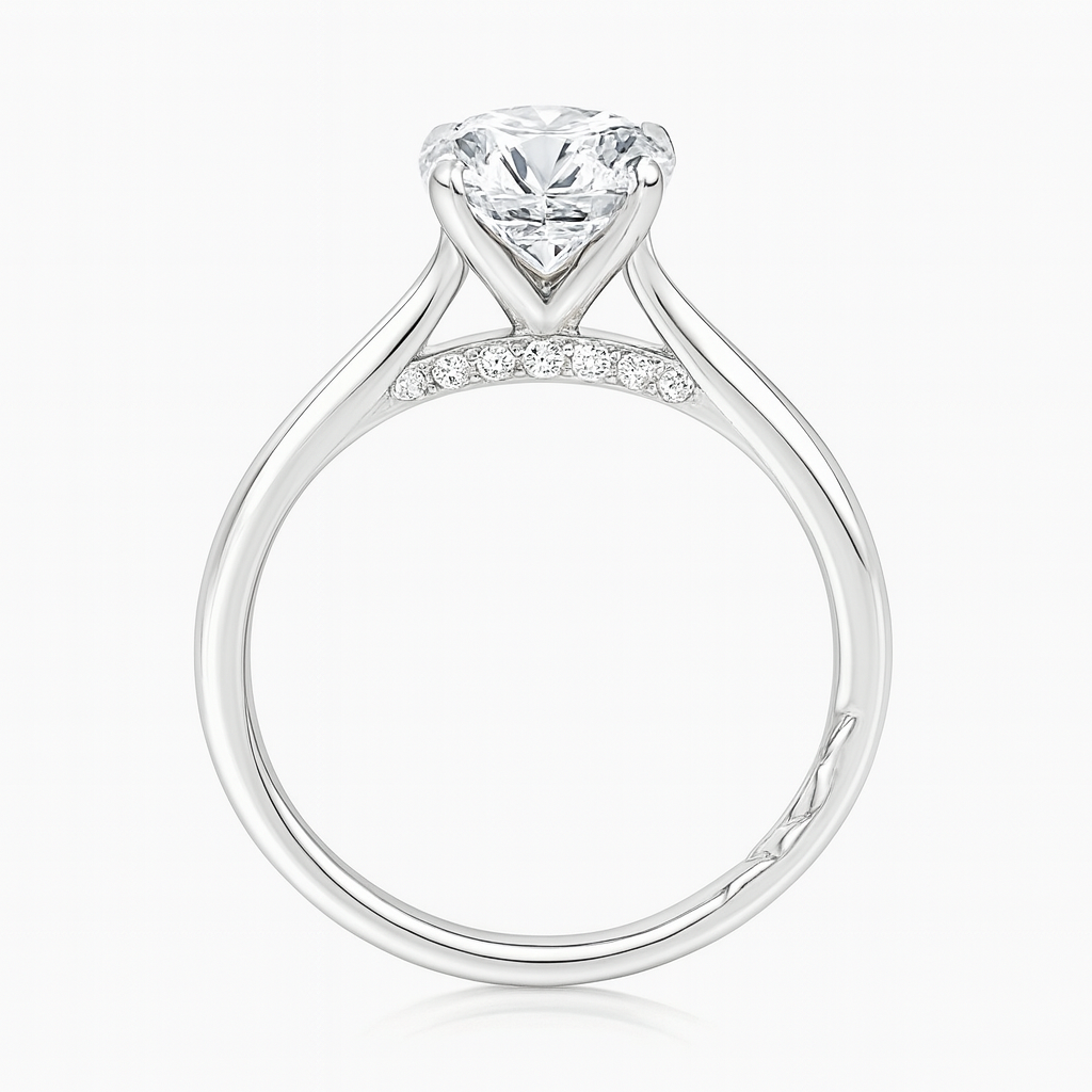 1.15 Ct IGI Lab Oval Cut Diamond Engagement Ring 18k Yellow Gold