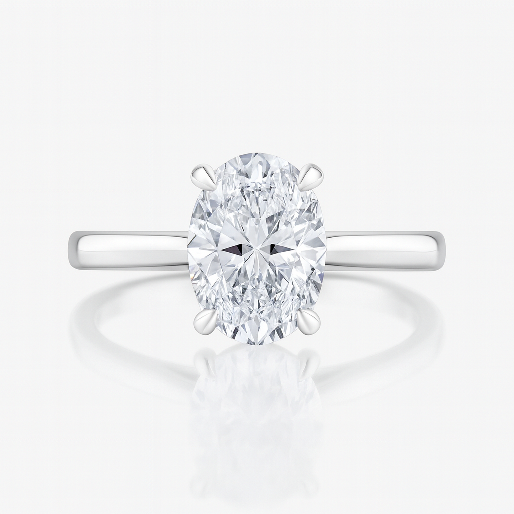 1.15 Ct IGI Lab Oval Cut Diamond Engagement Ring 18k Yellow Gold