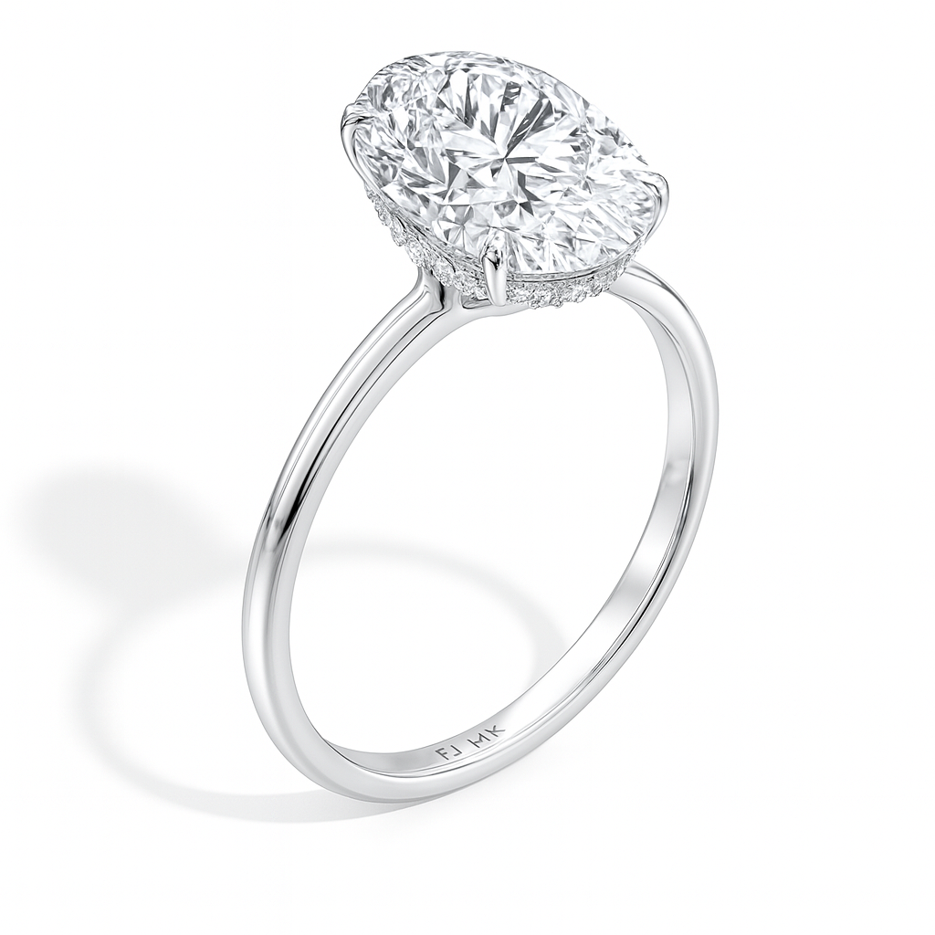 Certified IGI 1.65 Ct Lab Oval Cut Diamond Engagement Ring 14k Yellow Gold