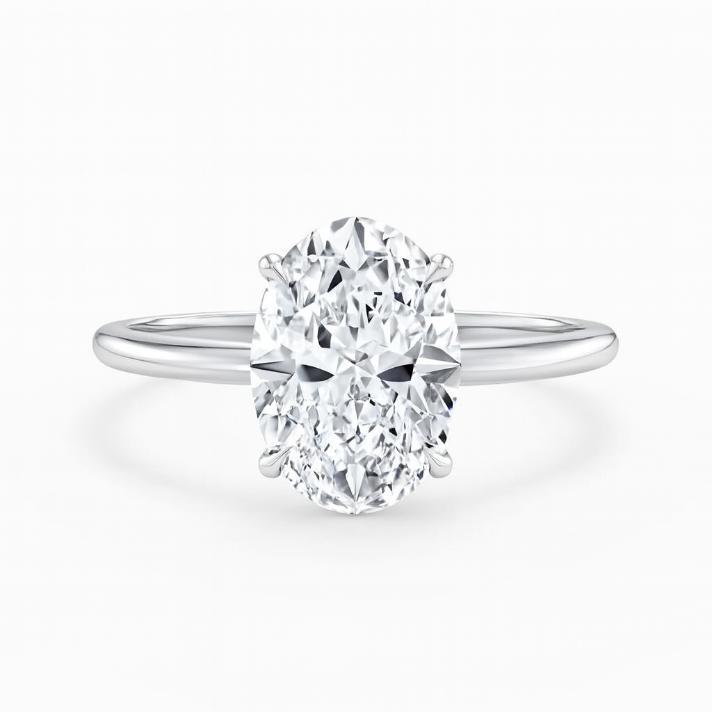 Certified IGI 1.65 Ct Lab Oval Cut Diamond Engagement Ring 14k Yellow Gold