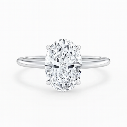 Certified IGI 1.65 Ct Lab Oval Cut Diamond Engagement Ring 14k Yellow Gold