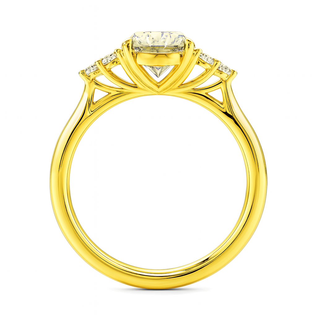 4.6 Carat Lab Diamond Engagement Ring in 14K White Gold