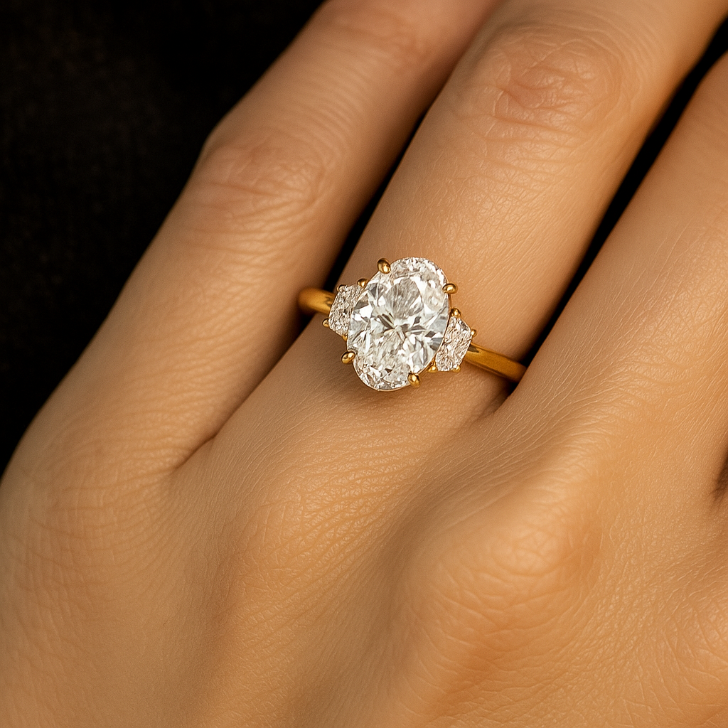 4 Carat Lab Diamond Engagement Ring in 14K Yellow Gold Future Jewelry