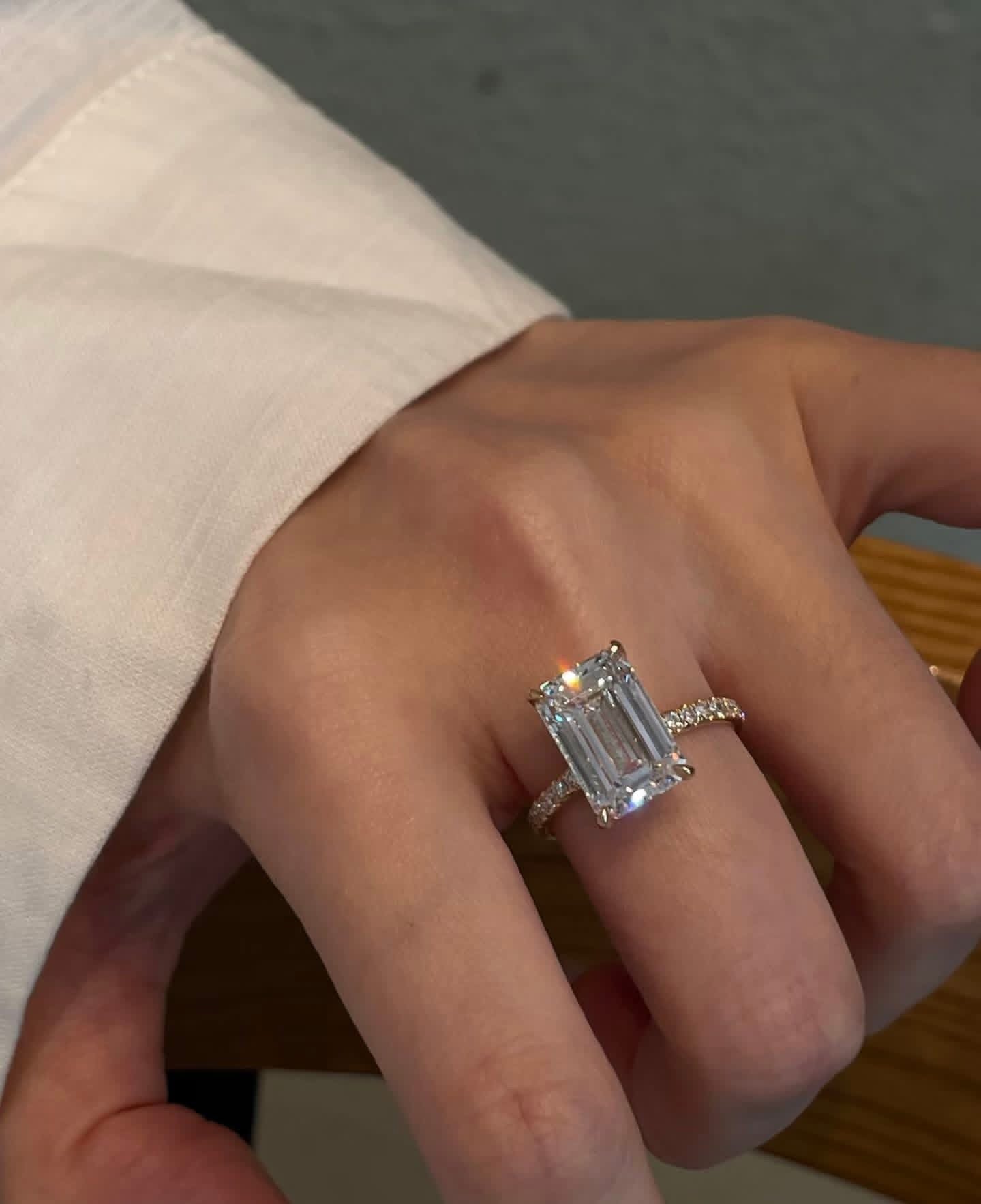 The Emerald Prestige™ Collection | 4 Carat Emerald Cut Lab Grown Diamond Ring
