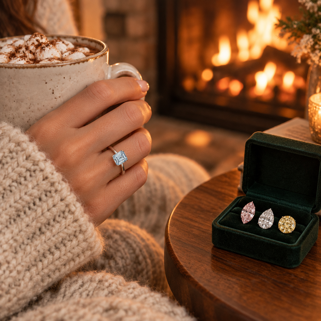 The Evolution Ring™ - The Interchangeable Shape & Color Diamond Ring - An Engagement Ring that comes with 3 Extra Stones