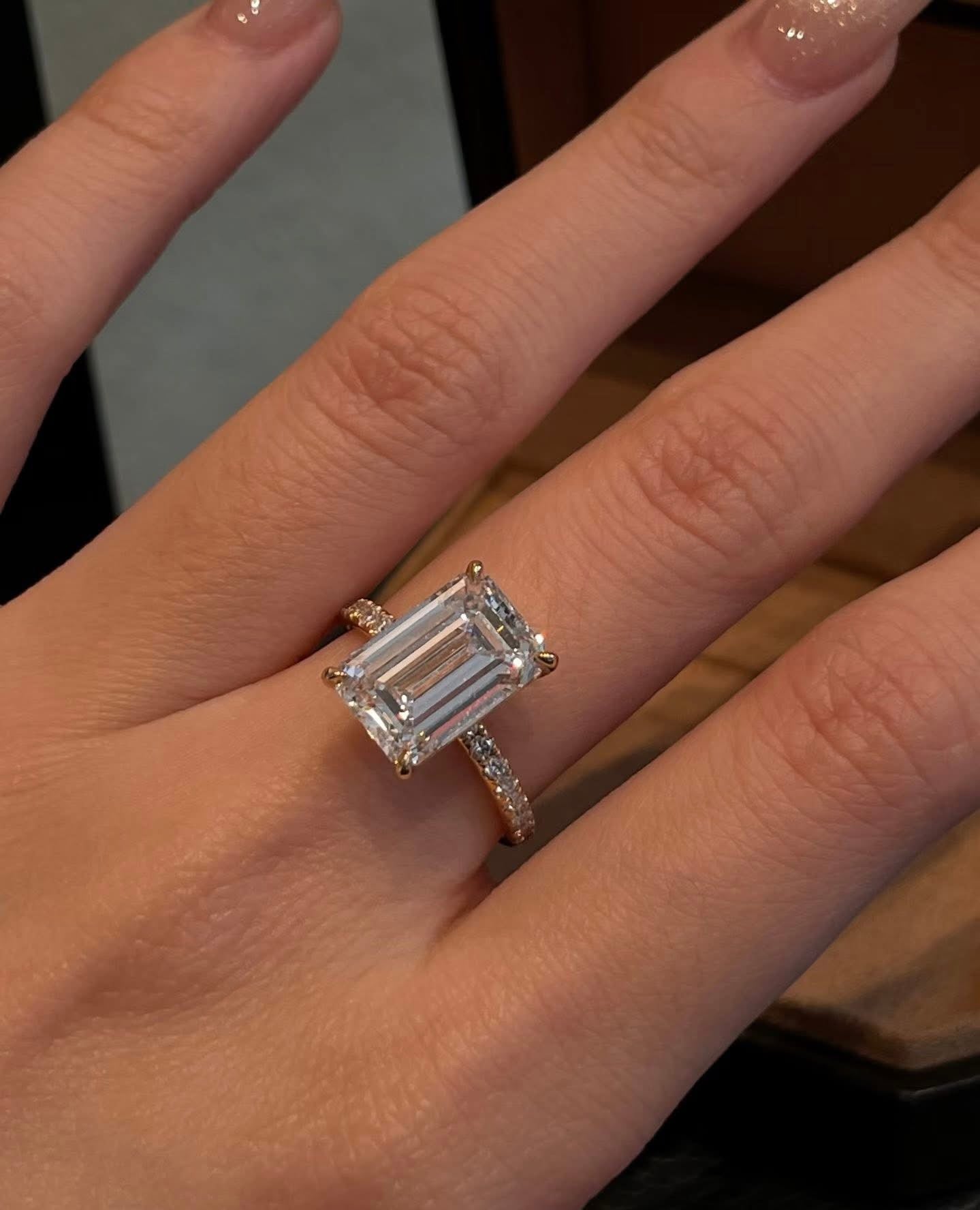 The Emerald Prestige™ Collection | 4 Carat Emerald Cut Lab Grown Diamond Ring