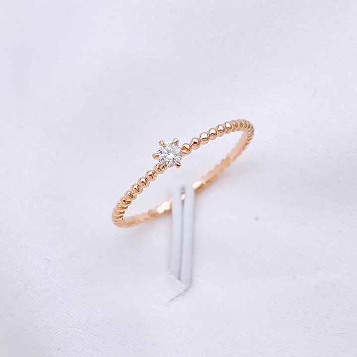 The Vintage Charm Ring: 18K Rose Gold Diamond Fine Ring
