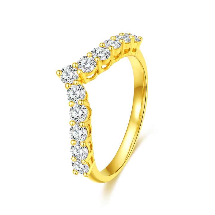 The Future Jewelry Brilliance Ring: IGI Certified 18K Gold Full Diamond Wedding & Engagement Ring