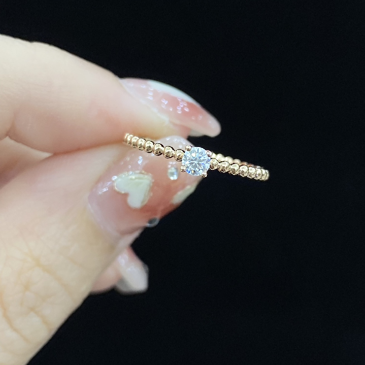 Diamond Engagement Ring in 18K Rose Gold & White Gold