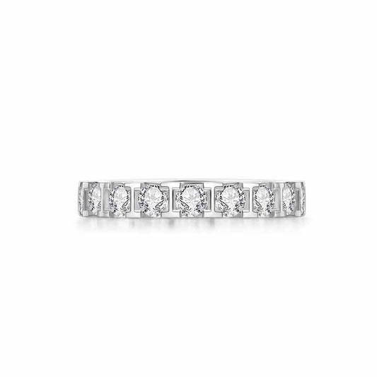 Silver Eternity 3 Carat Wedding Band – Round Brilliant Cut Lab Grown Diamond Ring with IGI Certificate (Copy)