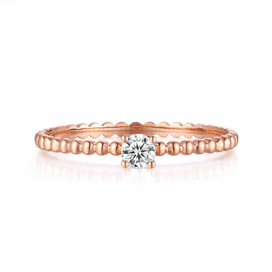 Diamond Engagement Ring in 18K Rose Gold & White Gold