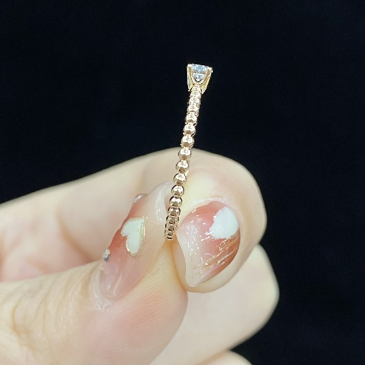 Diamond Engagement Ring in 18K Rose Gold & White Gold