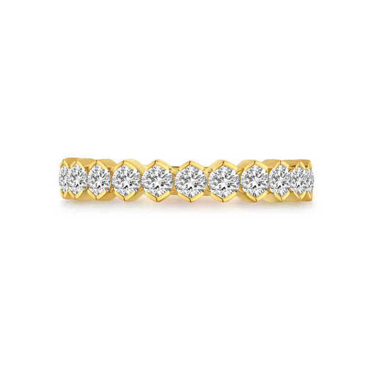 18K White & Yellow Gold Lab Grown Diamond Eternity Band for Women