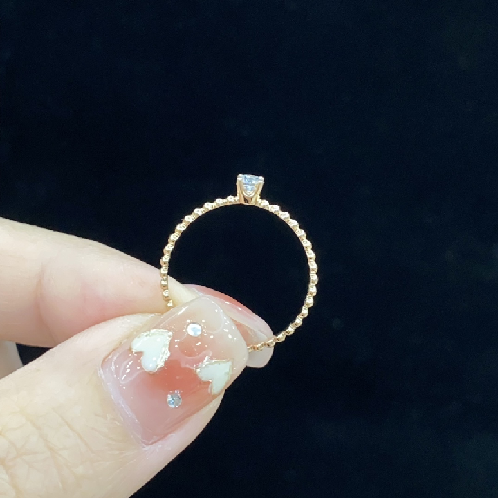 Diamond Engagement Ring in 18K Rose Gold & White Gold