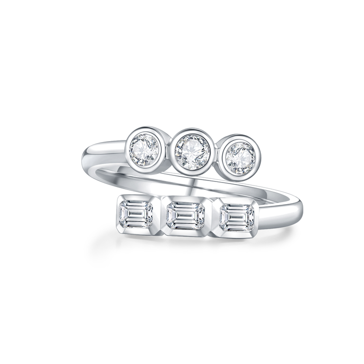 10K Gold Emerald Cut Lab Created Diamond Wedding Engagement Ring for Women Lab Grown Diamond Fine Rings