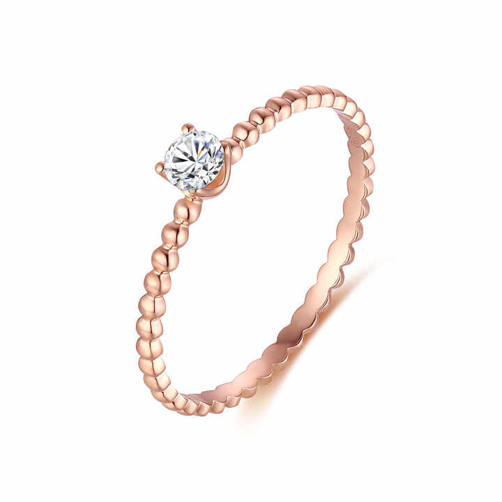 Diamond Engagement Ring in 18K Rose Gold & White Gold