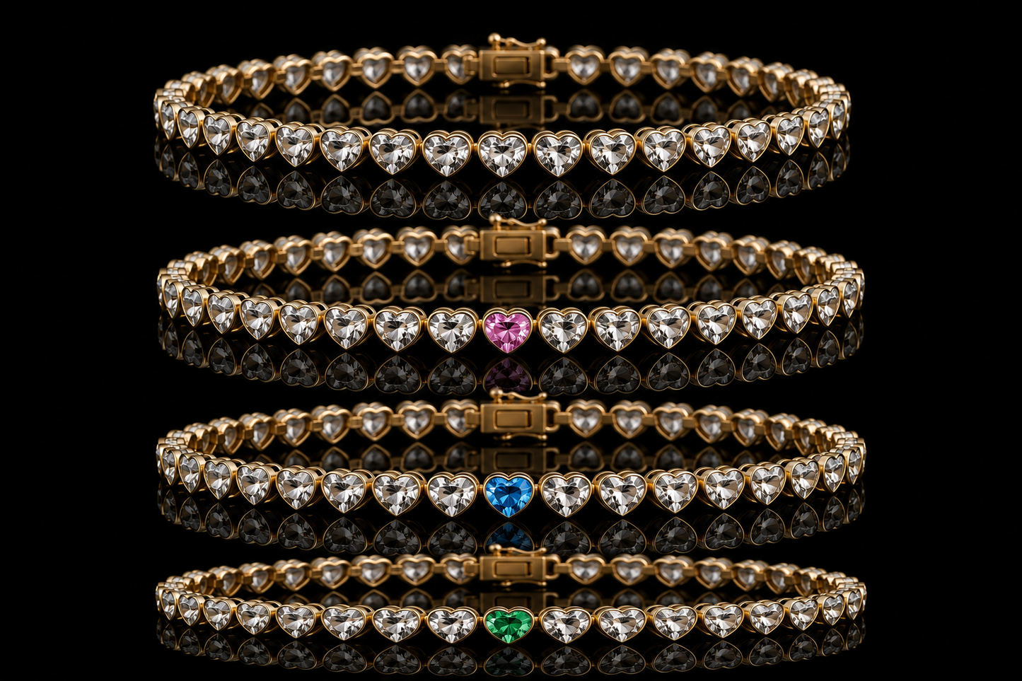 The Eternal Lumière Heart Tennis Bracelet – LG Diamond Edition | 1 of 300