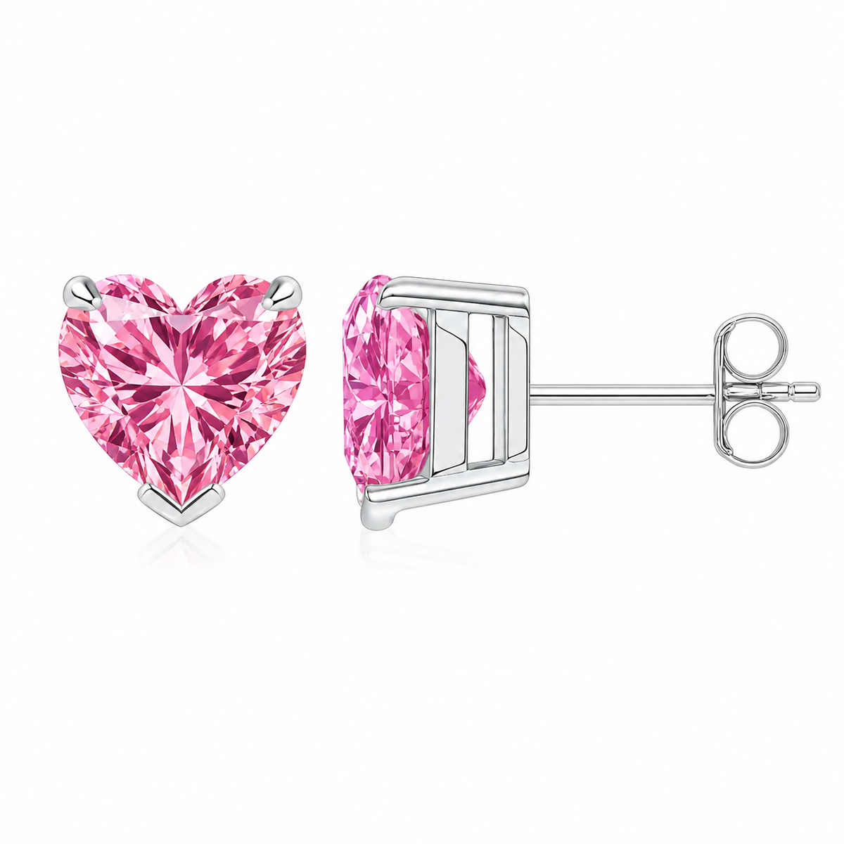 2 Carat Yellow Lab Grown Diamond Earrings, 14K Gold