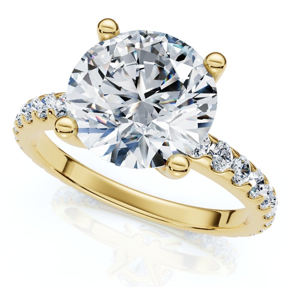 Bliss Diamond Certified 3.40Ct Diamond Engagement Ring 14k Gold Lab Grown - Future Jewelry