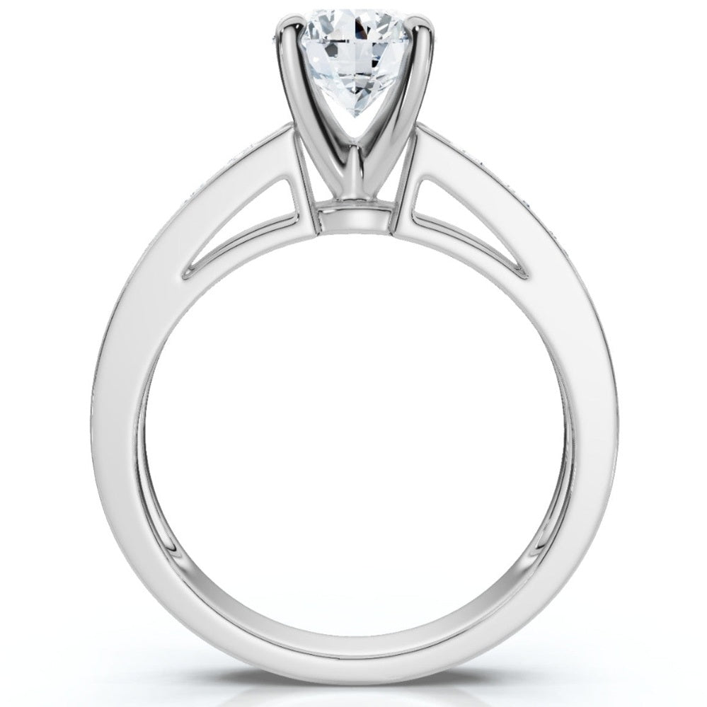 Bliss Diamond Certified 3Ct Diamond Engagement Ring Cathedral 14k Gold Lab Grown - Future Jewelry