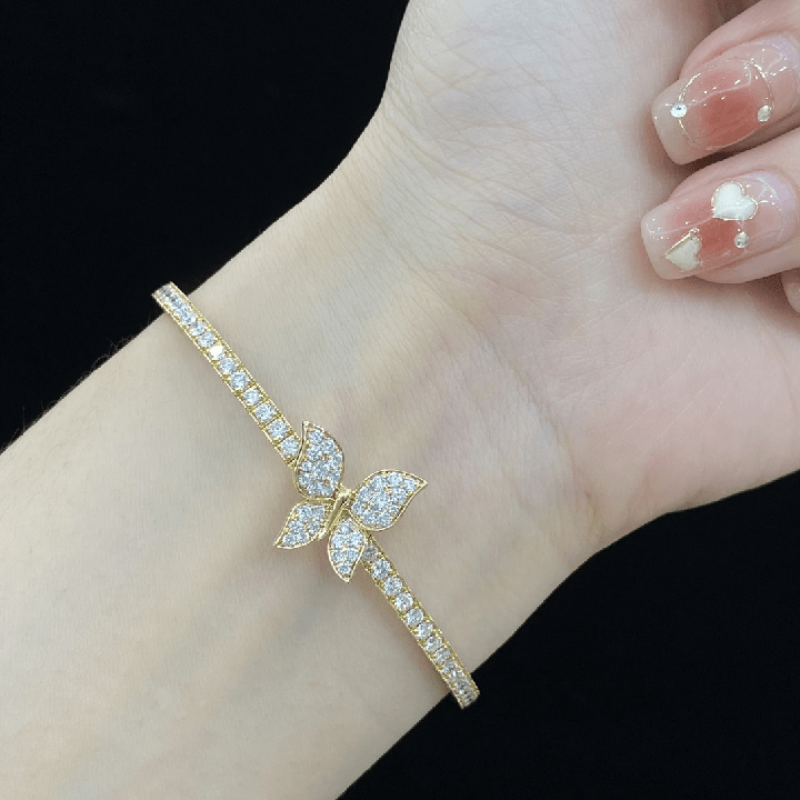 Butterfly Lab Grown Diamond Bracelet in 18K Gold - Future Jewelry