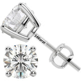 0.34 Carat Lab Grown Diamond Screw Back Stud Earrings, 14K Gold