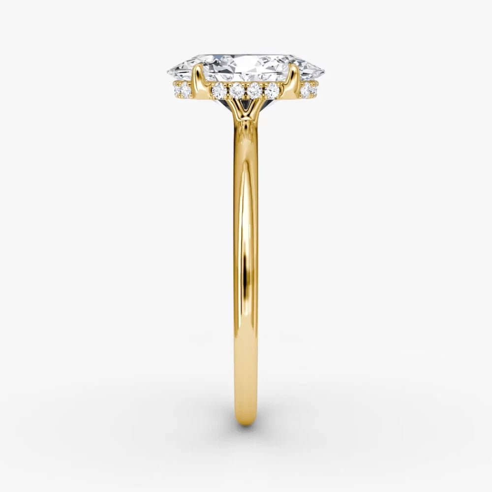 Certified IGI 1.65 Ct Lab Grown Oval Cut Diamond Engagement Ring 14k Yellow Gold - Future Jewelry