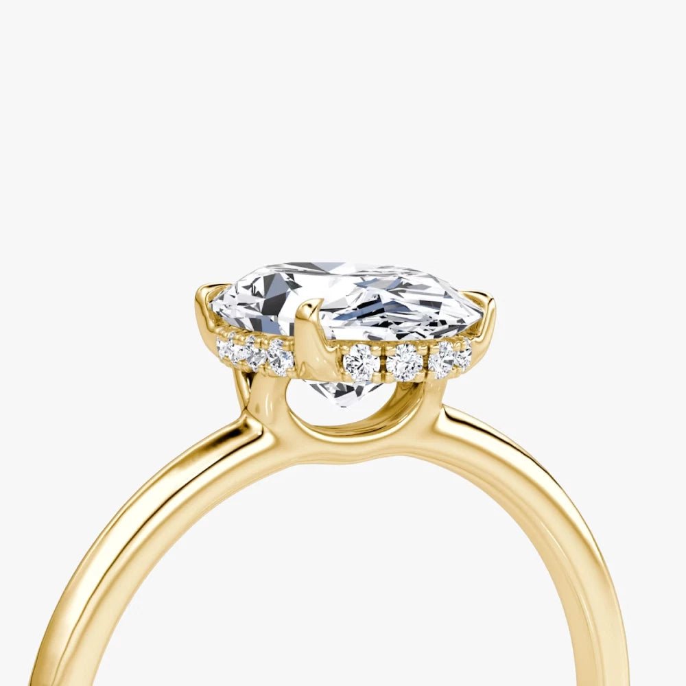 Certified IGI 1.65 Ct Lab Grown Oval Cut Diamond Engagement Ring 14k Yellow Gold - Future Jewelry