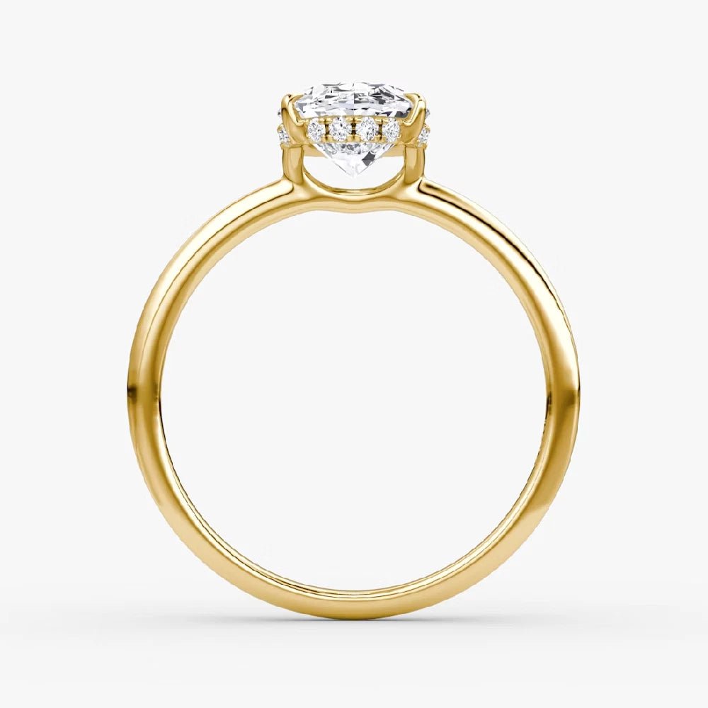 Certified IGI 1.65 Ct Lab Grown Oval Cut Diamond Engagement Ring 14k Yellow Gold - Future Jewelry