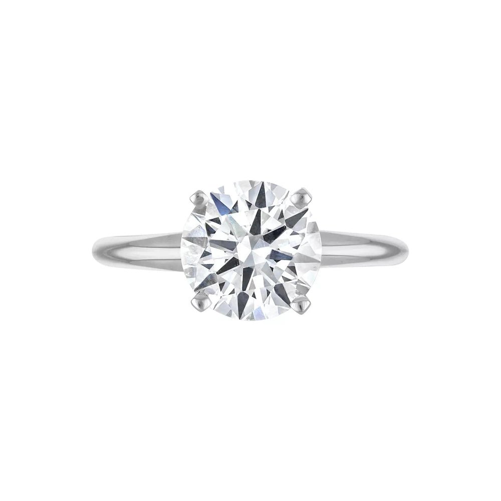 Certified Round Lab Grown Diamond Ring 14K White or Yellow - Future Jewelry