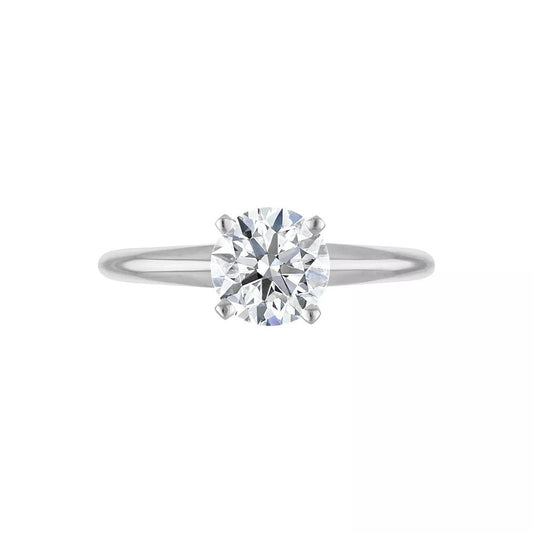 Certified Round Lab Grown Diamond Ring 14K White or Yellow - Future Jewelry